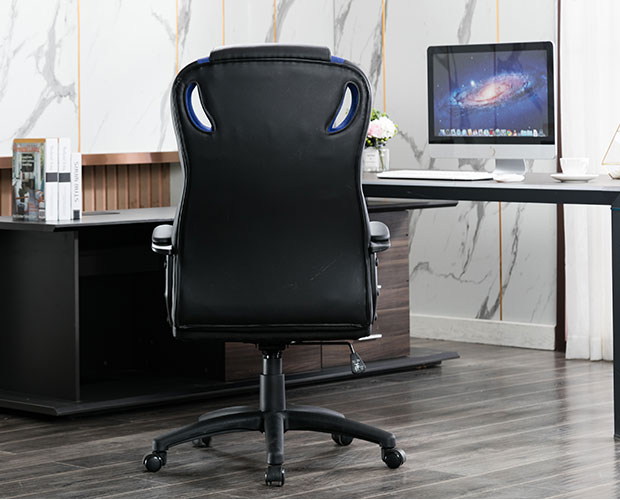 Black Pu Leather Ergonomic Office Chair