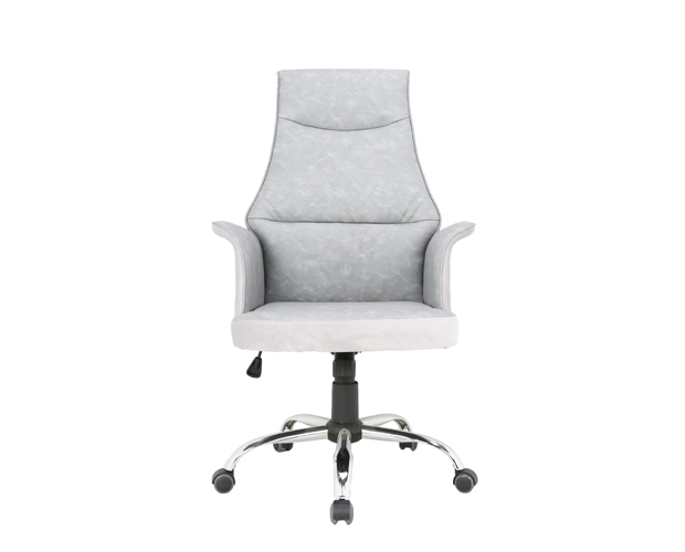 HC-4030 Gray leather office chair