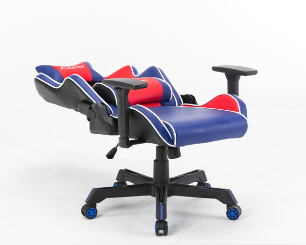 HC-2627 Blue And Red Leather Gaming Chair