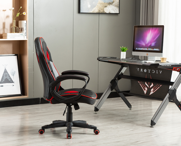 HC-4020 Black And Red Leather Gaming Chair