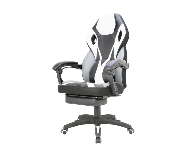 HC-4034 Black And White Leather Gaming Chair